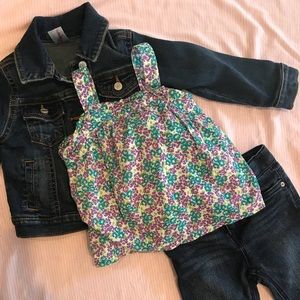 SALE 5/$15 💜 Cherokee Girls Floral Tank Top 18M